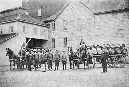 Workers outside the brewerly